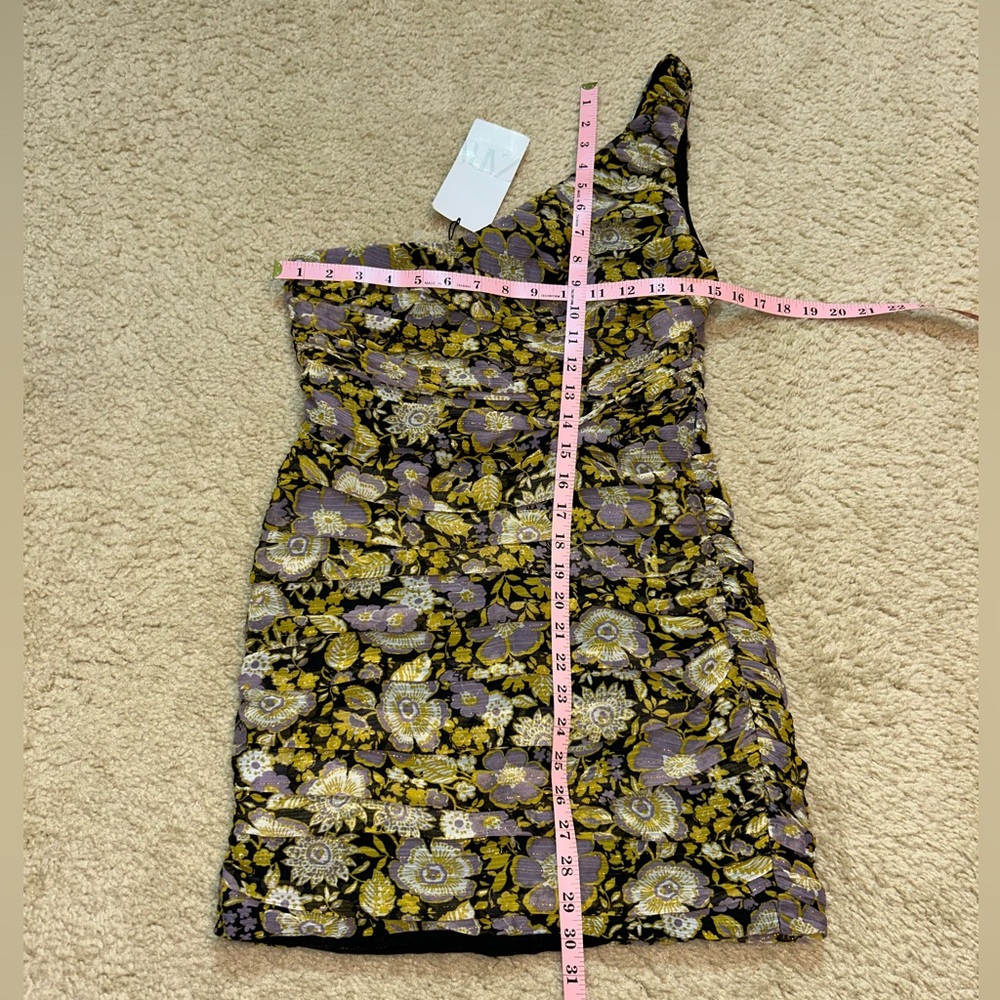 🩶💛♦️NWT ZARA Ruched Dress💛🩶 - Picture 12 of 13